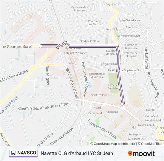 NAVSCO Bus Line Map