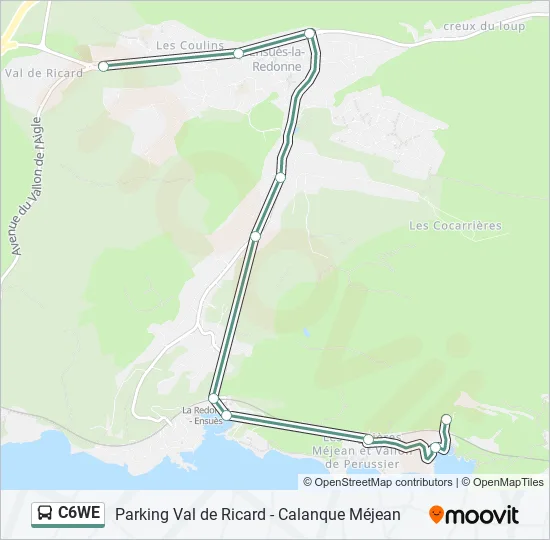 C6WE Bus Line Map
