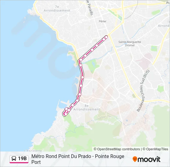 19B Bus Line Map