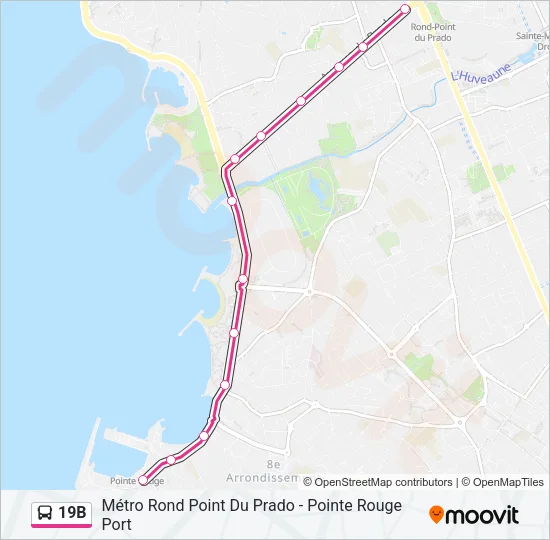 19B Bus Line Map