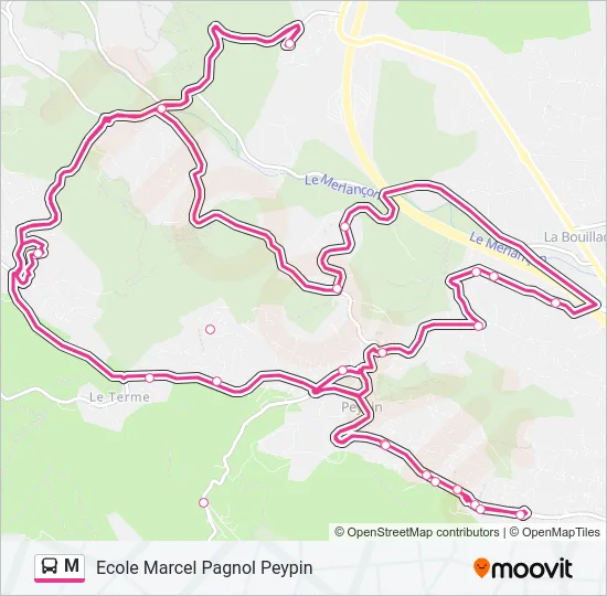 M Bus Line Map