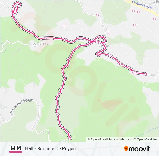 M Bus Line Map