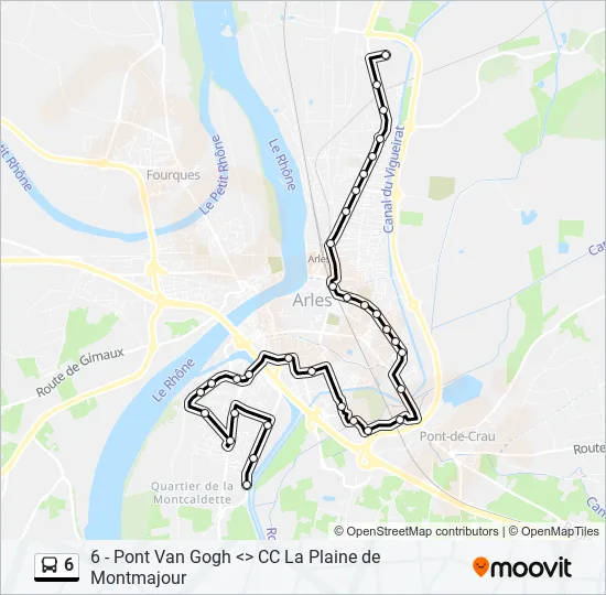 6 Bus Line Map