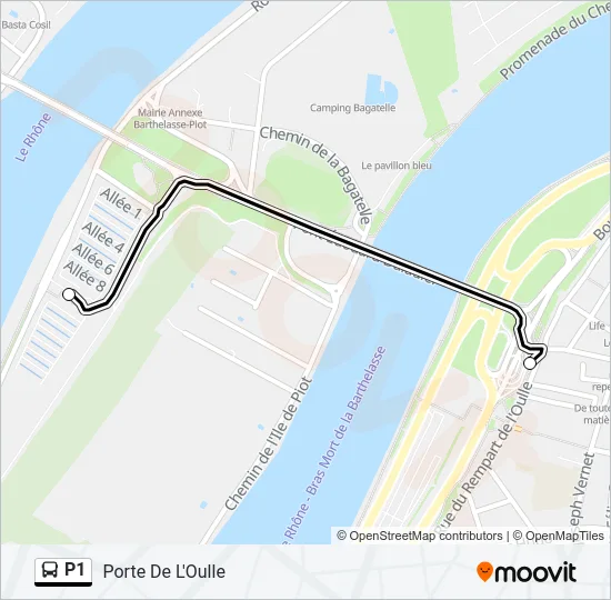 P1 Bus Line Map