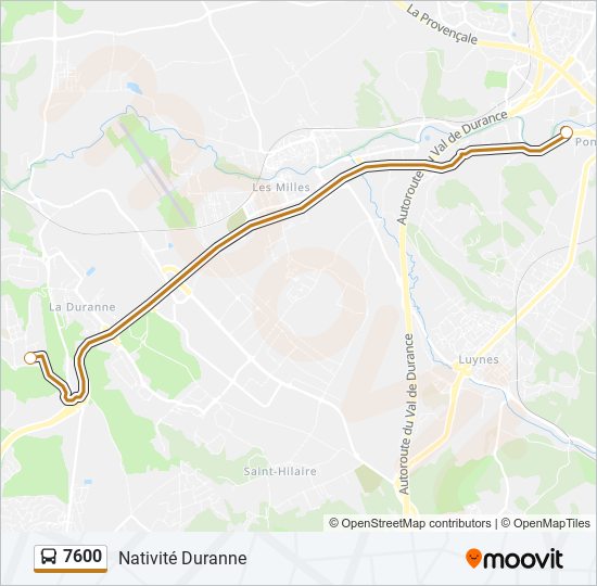 7600 bus Line Map