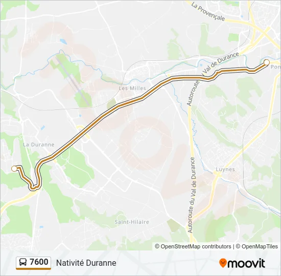 7600 Bus Line Map