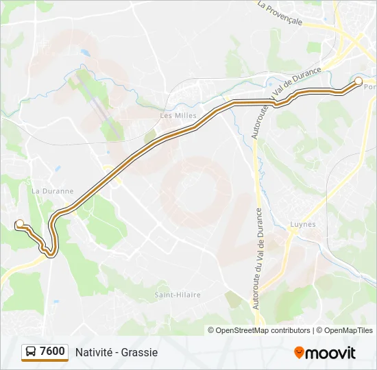 7600 Bus Line Map