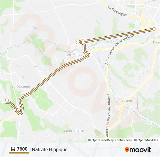7600 Bus Line Map