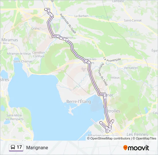 17 Bus Line Map