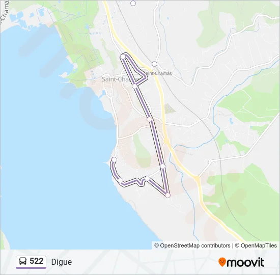 522 Bus Line Map