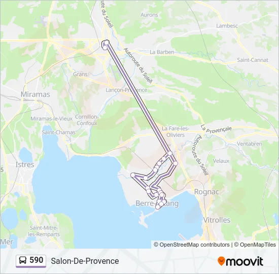 590 Bus Line Map