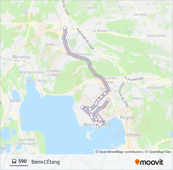 590 Bus Line Map