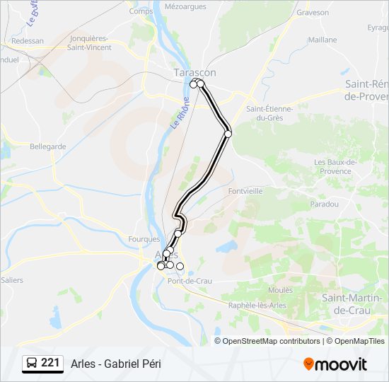 221 bus Line Map