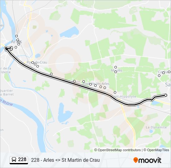 228 bus Line Map