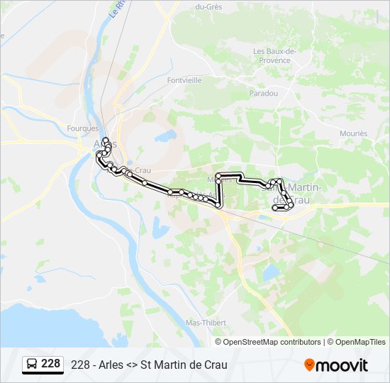 Mapa de 228 de autobús