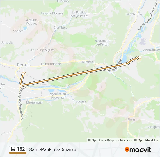 152 Bus Line Map
