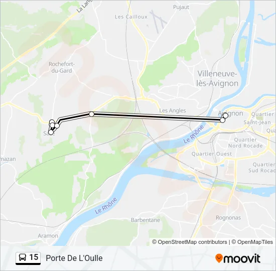 15 Bus Line Map