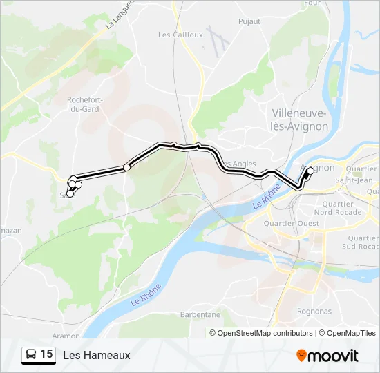 15 Bus Line Map
