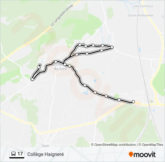 17 Bus Line Map
