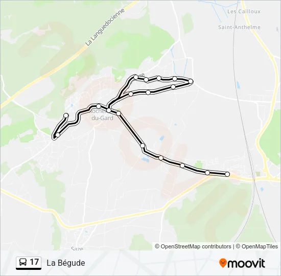 17 Bus Line Map