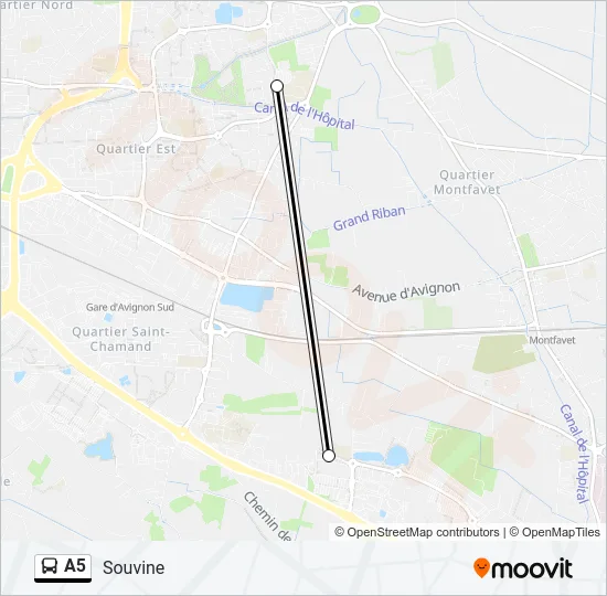 A5 Bus Line Map