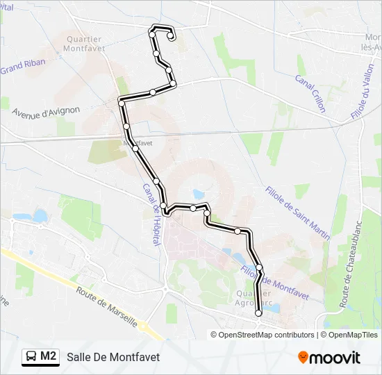 M2 Bus Line Map