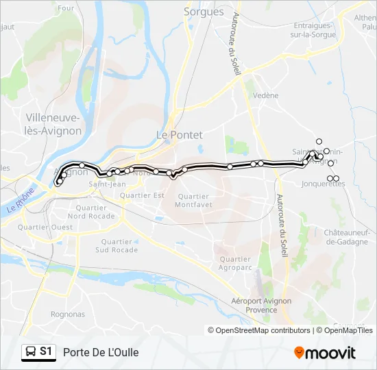 S1 Bus Line Map