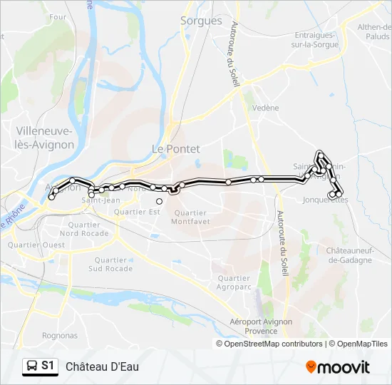 S1 Bus Line Map