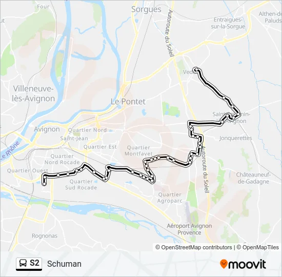 S2 Bus Line Map