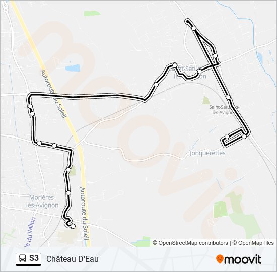 Mapa de S3 de autobús