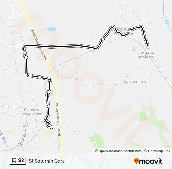 S3 Bus Line Map