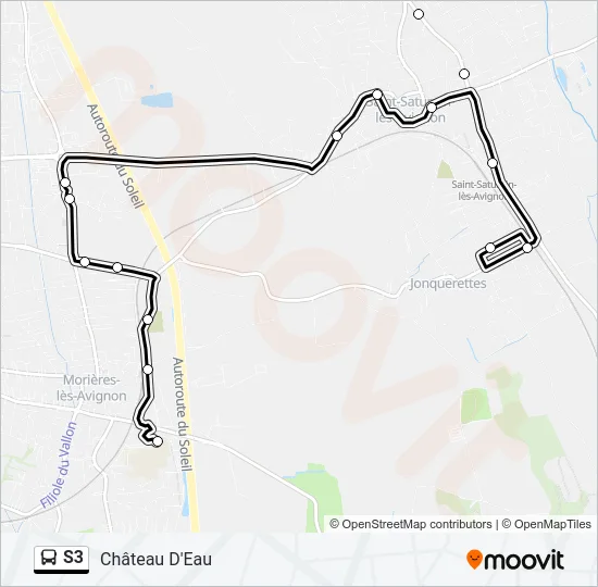 S3 Bus Line Map