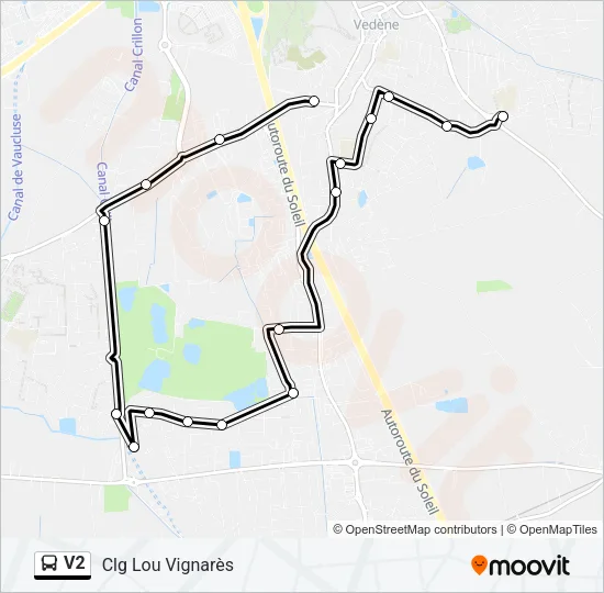 V2 Bus Line Map