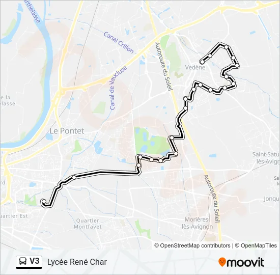 V3 Bus Line Map