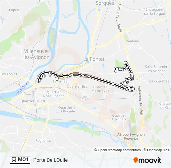 MO1 Bus Line Map
