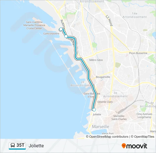 35T Bus Line Map