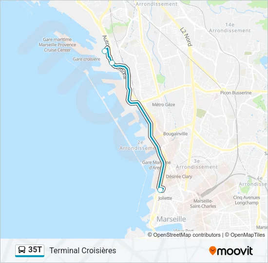 35T Bus Line Map