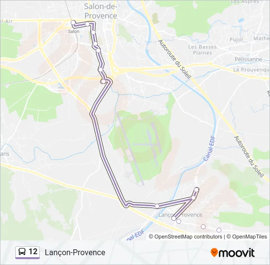 12 Bus Line Map