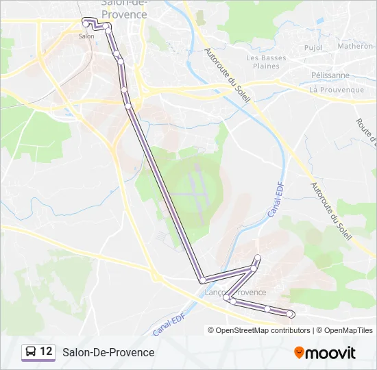 12 Bus Line Map