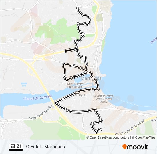 Plan de la ligne 21 de 