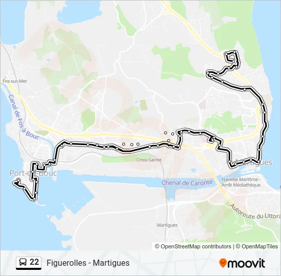 22 Bus Line Map