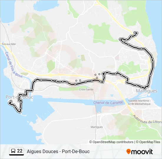 22 Bus Line Map