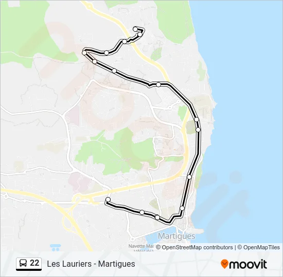 22 Bus Line Map