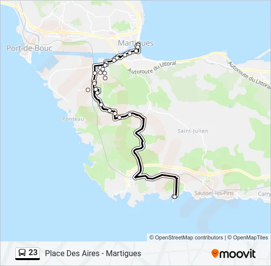 23 Bus Line Map