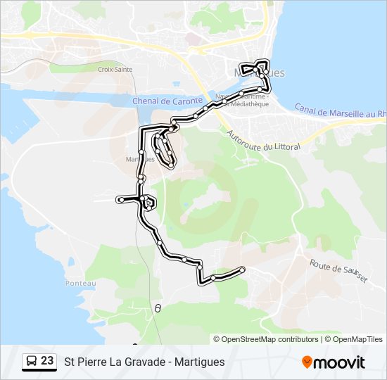 Plan de la ligne 23 de 