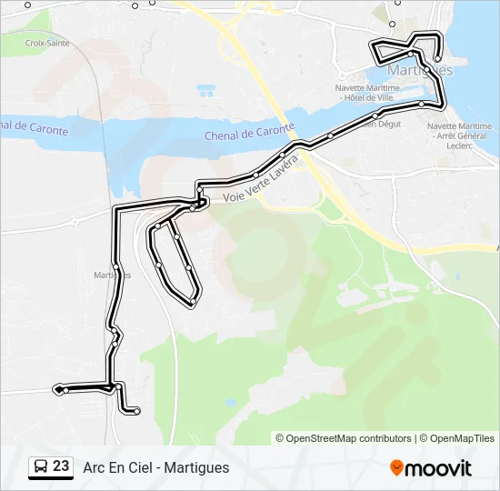 23 Bus Line Map