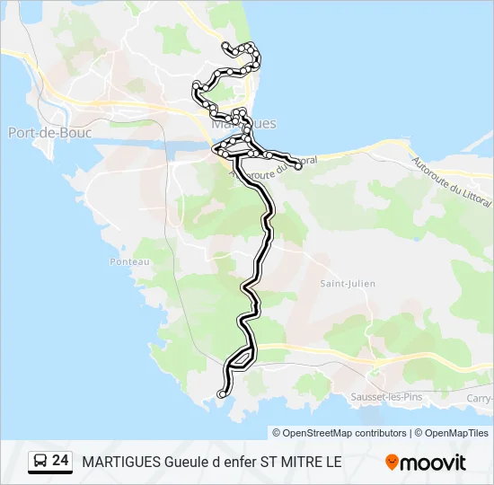 24 Bus Line Map