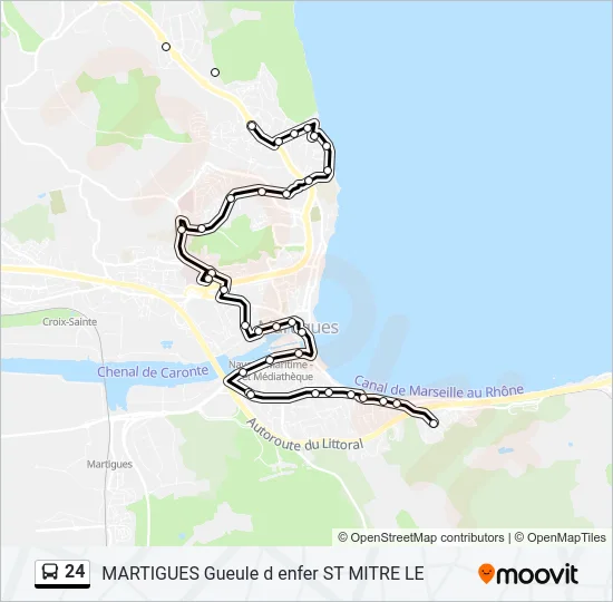 24 Bus Line Map