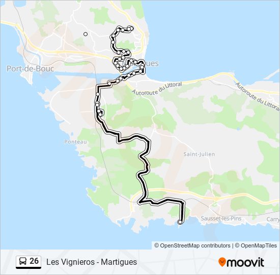 Mapa de 26 de autobús