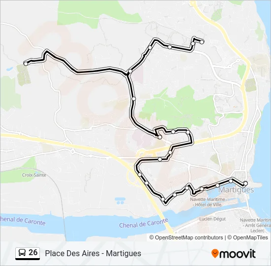 26 Bus Line Map